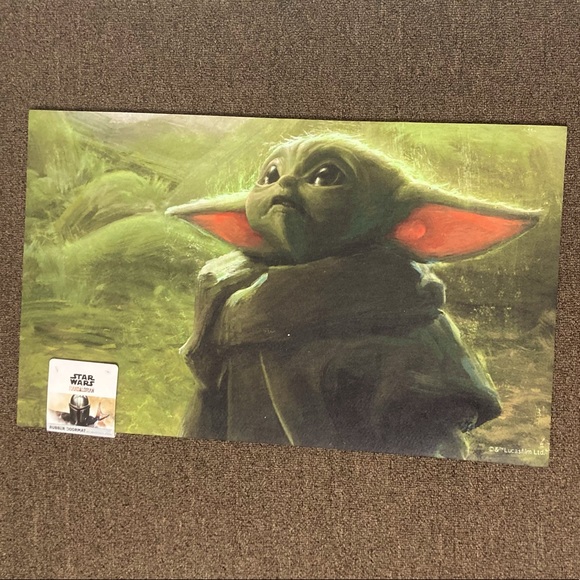 Star Wars The Mandalorian Baby Yoda Rubber Door Ma - Picture 1 of 4